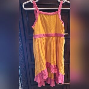 Kickee Sundresss - Orange and Pink Trim & Ruffle